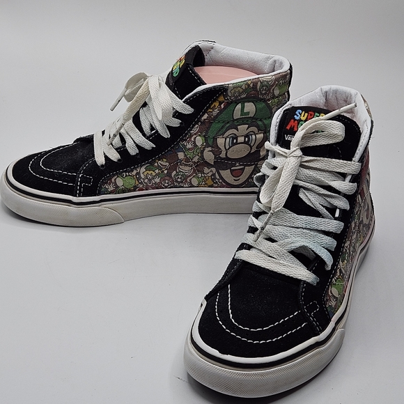 MARIO & LUIGI size 4.5 men 6 women VANS SK8-HI ZIP (NINTENDO) - Picture 3 of 15